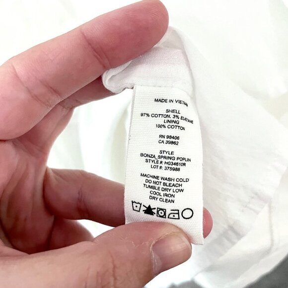 Theory White Bonza Spring Poplin Tank Dress in Size 10 - Picture 4 of 6